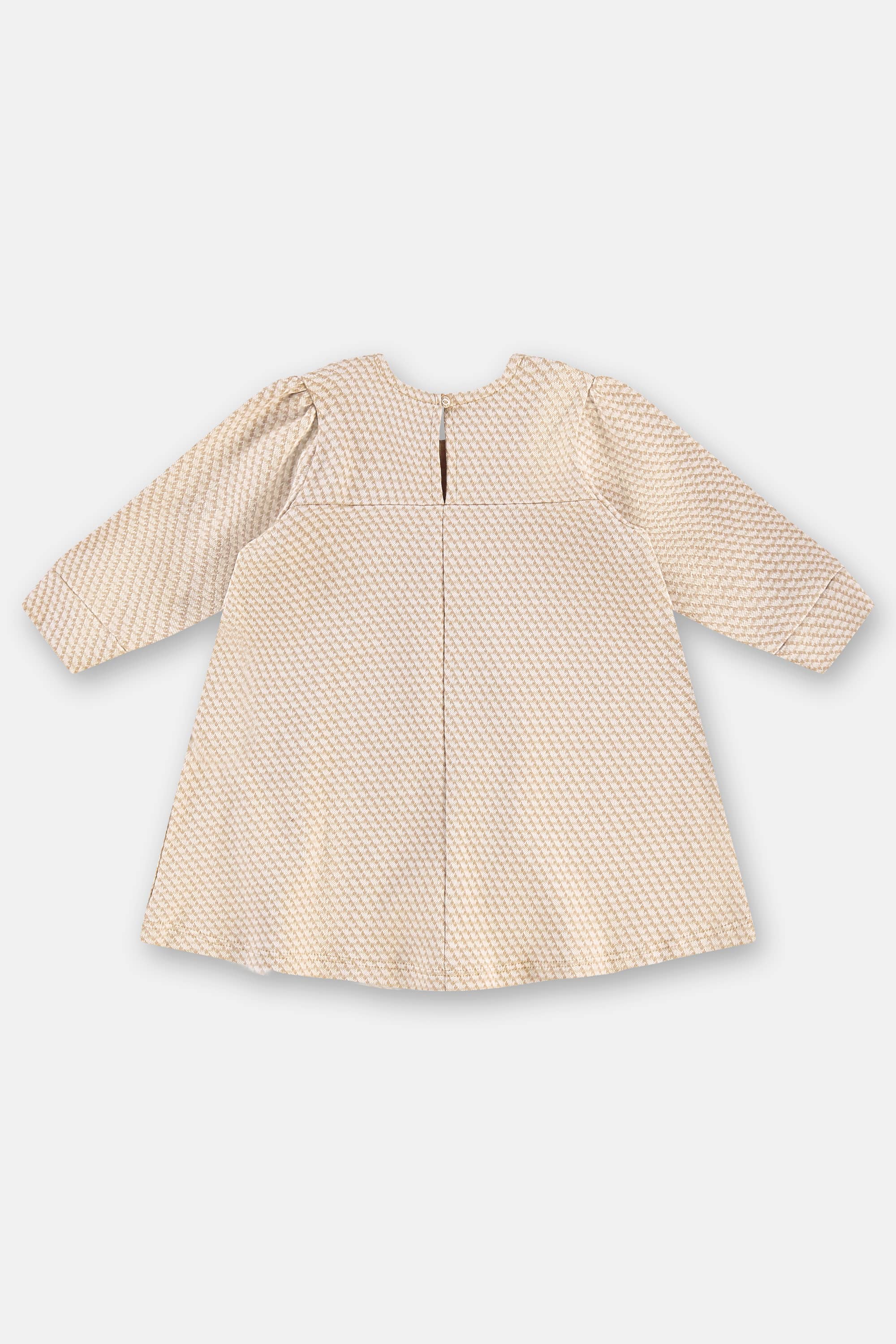 Vestido para Bebê de Manga Longa em Jacquard Xadrez (Marrom) Up Baby - Imagem 18